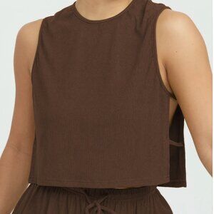 Riot swim Simi Side Strap Tank in Chocolate